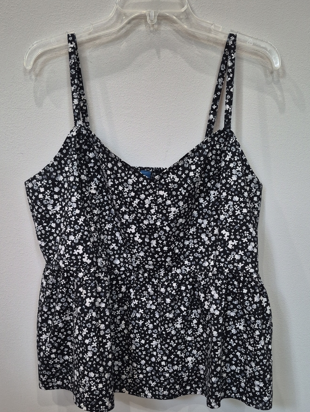 Old Navy Tank Top Womens XL Ditsy Floral Smocked Cotton Camisole Festival Fun